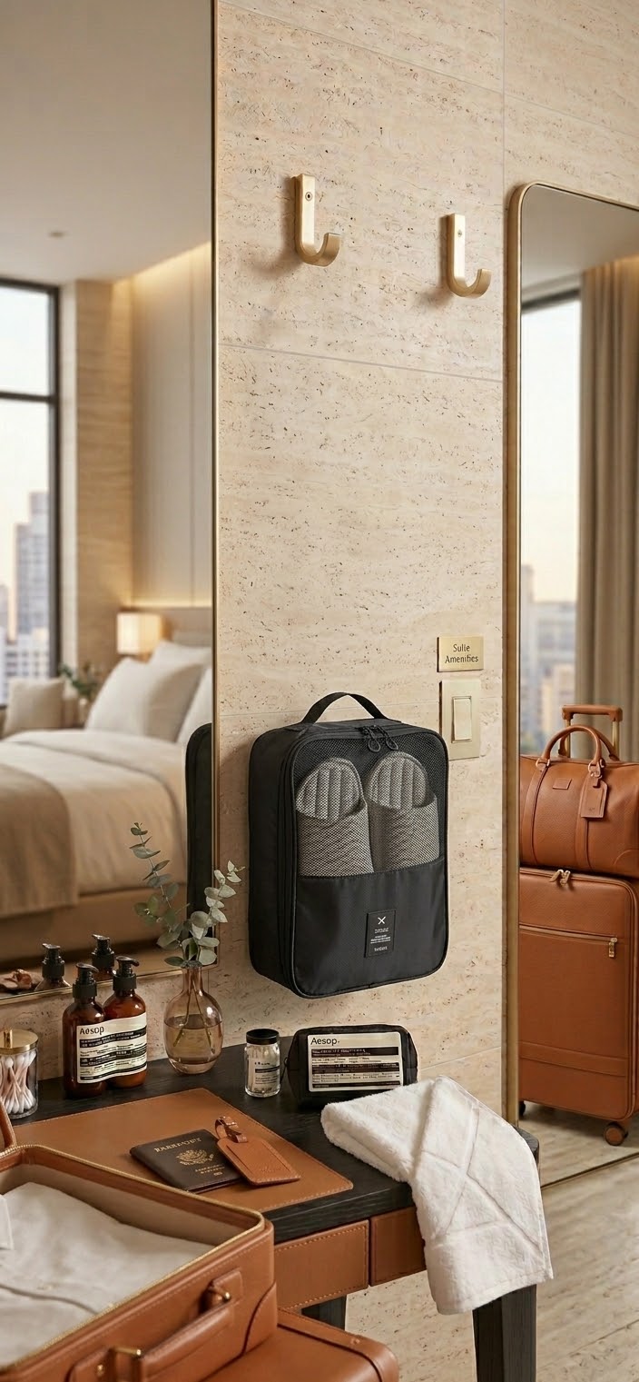 Travel Shoe Organizer Bag | Reusable Luggage Storage