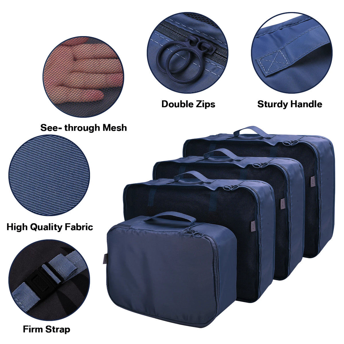 6-Piece Travel Packing Cube Set
