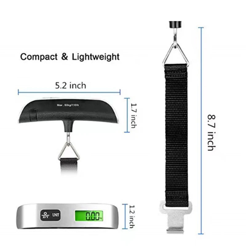 Chic Digital Luggage Scale – Portable 50 kg Travel Weight Scale