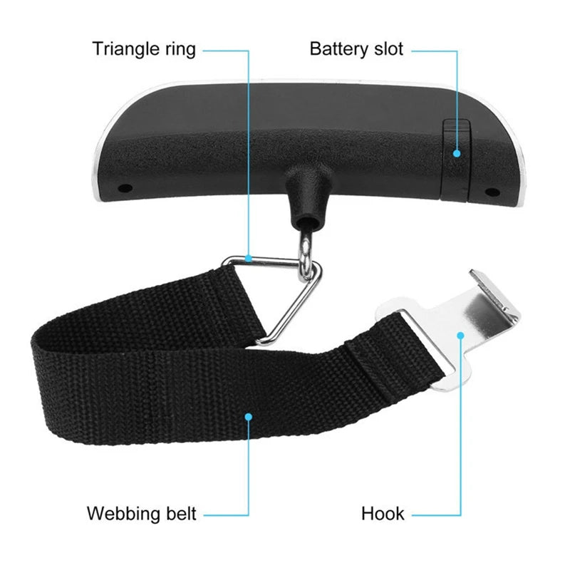 Chic Digital Luggage Scale – Portable 50 kg Travel Weight Scale