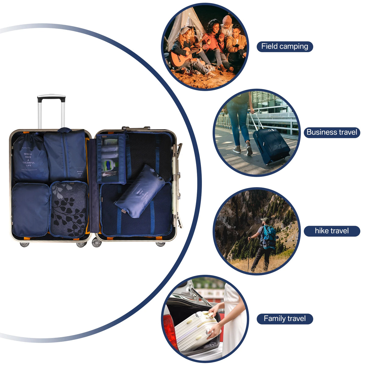 6-Piece Travel Packing Cube Set