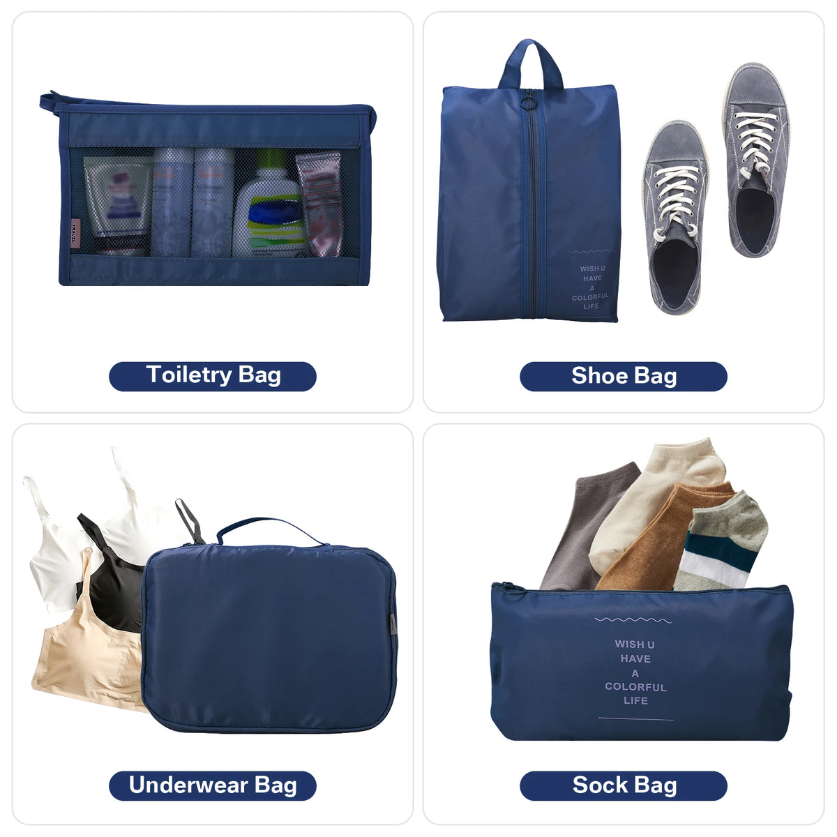 6-Piece Travel Packing Cube Set