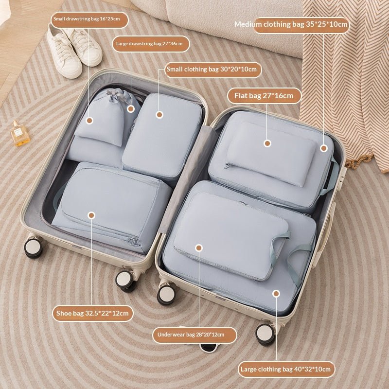 Compression packing cubes stacked by size"