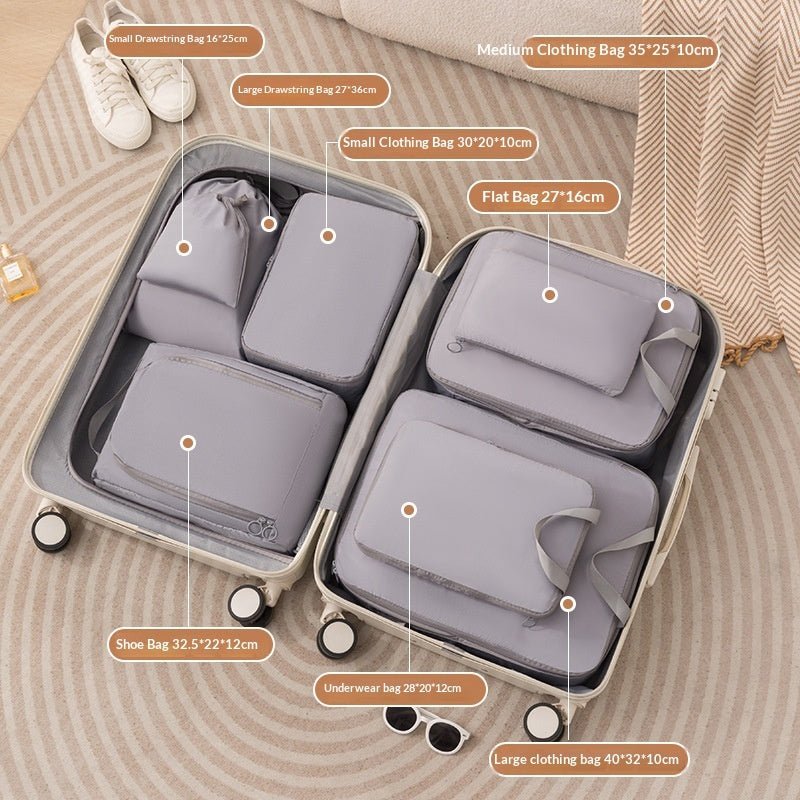 Packing cubes fitting neatly into carry-on luggage